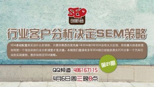 行业分析决定SEM策略【公开课】